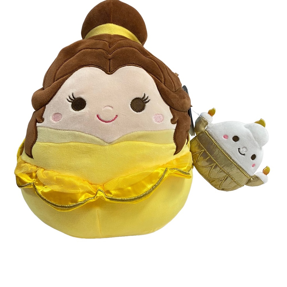 Squishmallow Belle and Lumiere 10"and 4" Disney Princess Beauty and the Beast